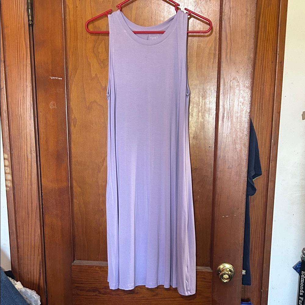 Time and Tru Light Purple Midi Dress